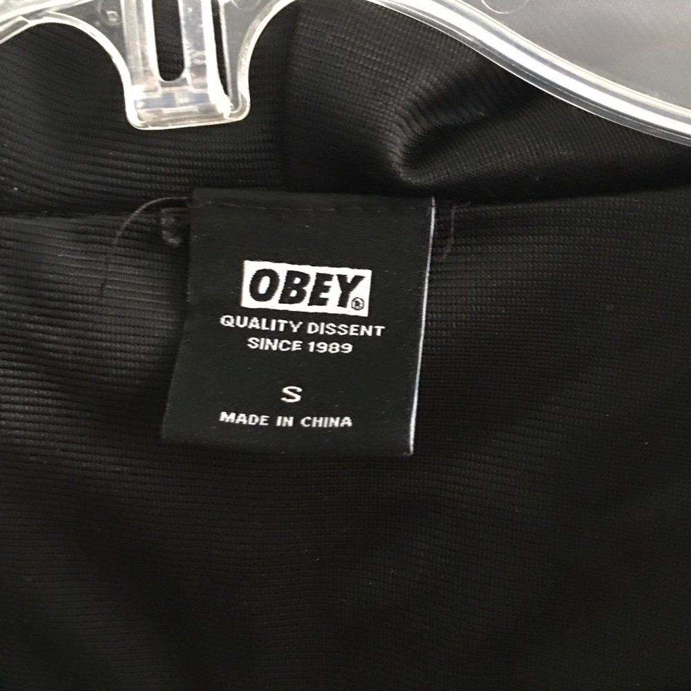 Obey Black Hooded Spellout Windbreaker - Picture 3 of 10
